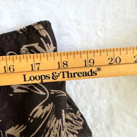 Op Men's SZ XL Swim Suit Trunks Hawaiian Green & Tan Elastic/Tie Waist, Pocket - Picture 10 of 11